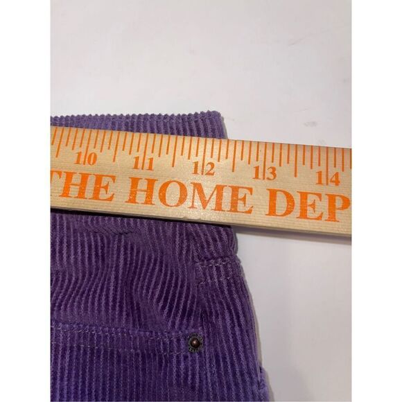 Purple Pacsun High Rise Straight Leg Raw Hem Corduroy‎ Size 23 Button Fly - Picture 7 of 8